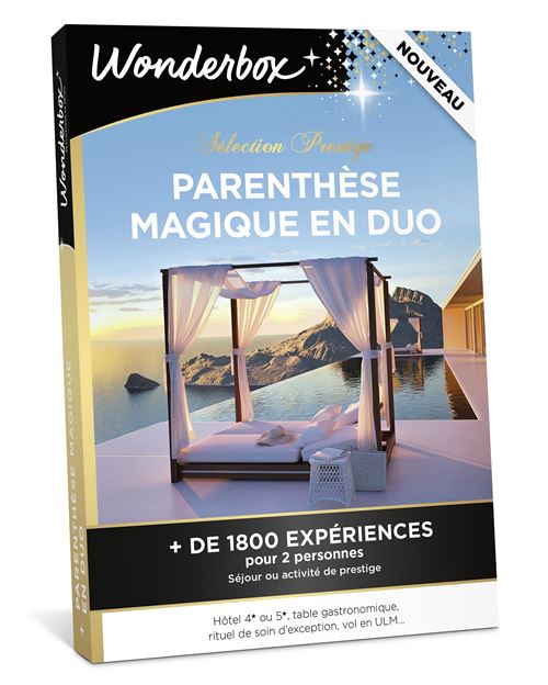 Coffret cadeau Wonderbox Parenthèse magique en duo Sélection Prestige