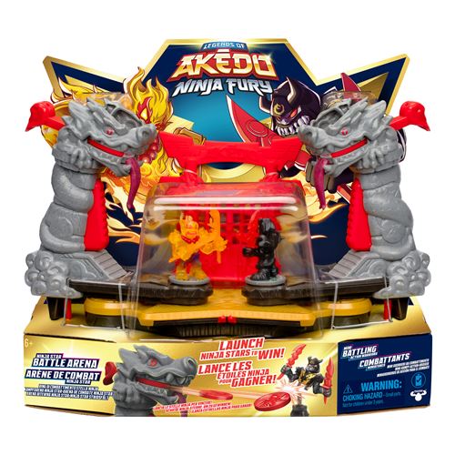 Arène de Combat Ninja Fury MOOSE TOYS AKEDO Combat avec figurines contrôleurs et effets sonores