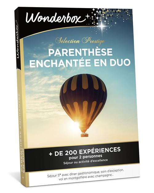 Coffret cadeau Wonderbox Parenthèse enchantée en duo Sélection Prestige