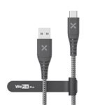 Câble renforcé Wefix Pro USB Type A vers USB Type C 2 m Gris