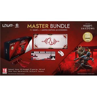 Ensemble clavier Azerty Lexip Master Assasin's Creed Shadows + Souris + Tapis de souris XXL + Jeu PC