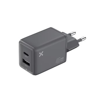 Chargeur secteur Wefix Pro GaN 45 W USB-C et USB-A Gris