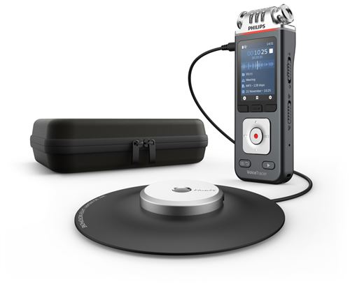 Enregistreur audio DVT8115 VoiceTracer avec logiciel de reconnaissance vocale dans le cloud Sembly = REUNIONMemoire de 8 Go + entree carte micro SDLongue autonomie de la batterie3 microphones haute fidelite