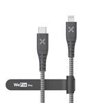 Câble renforcé Wefix Pro USB Type C vers Lightning 1,2 m Gris