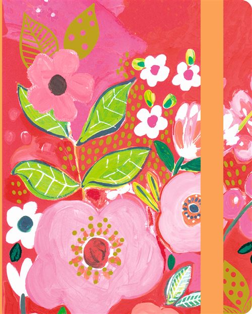CARNET COUV RIGIDE NEON FACTORY - FLORAL ROSE