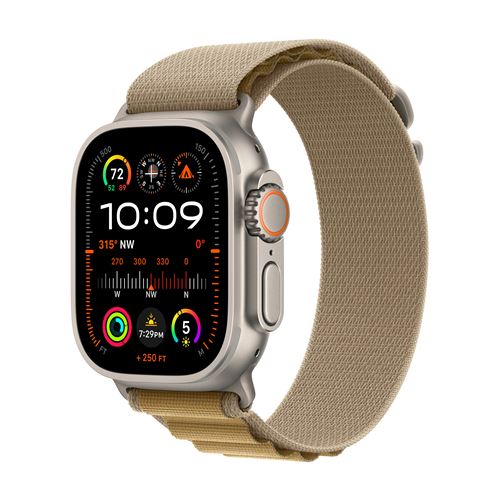 Apple Watch Ultra 2 GPS + Cellular 49 mm Boîtier en Titane Naturel avec Boucle Alpine Sahara Medium version 2024
