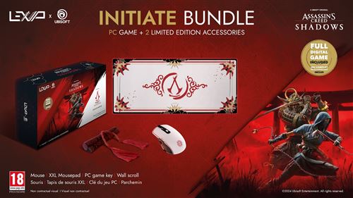 Souris filaire Lexip Initiate Assasin s Creed Shadows + Tapis de souris XXL + Jeu PC