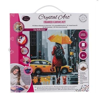 Jeu créatif OZ International Crystal Art Kit tableau broderie diamant scène urba 30x30 cm