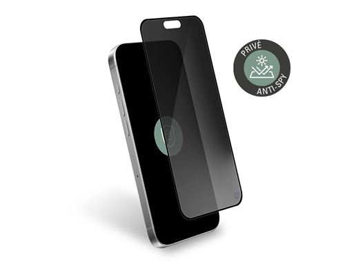 Protège écran Forceglass 2,5D Privé pour iPhone 16 Pro Max Transparent