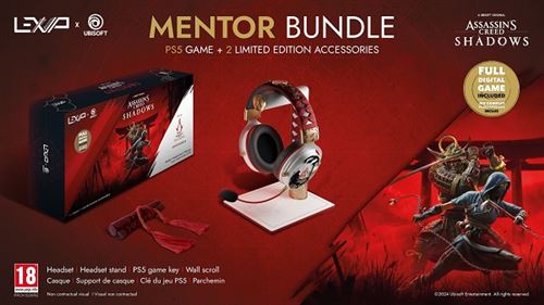 Casque Lexip Mentor Assasin's Creed Shadows + Support de casque + Jeu pour console PS5