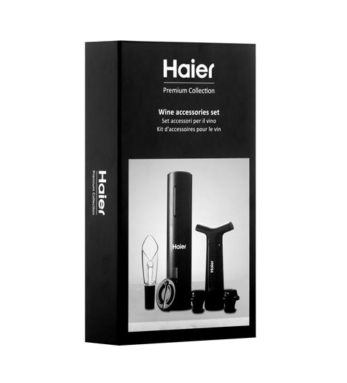 Set à vin électrique Haier HAWUKIT06 avec recharge USB Noir