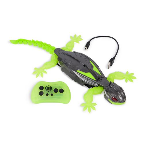 Lézard Robot Télécommandé Rechargeable - Caméléon Grimpeur Avec Yeux LED, Cadeau Enfant 3-12 Ans