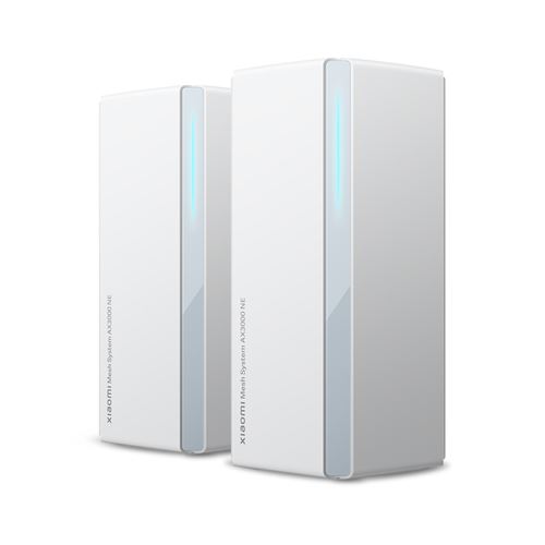 Pack de 2 routeurs sans fil Wi-Fi Xiaomi Mesh System AX3000 NE Blanc