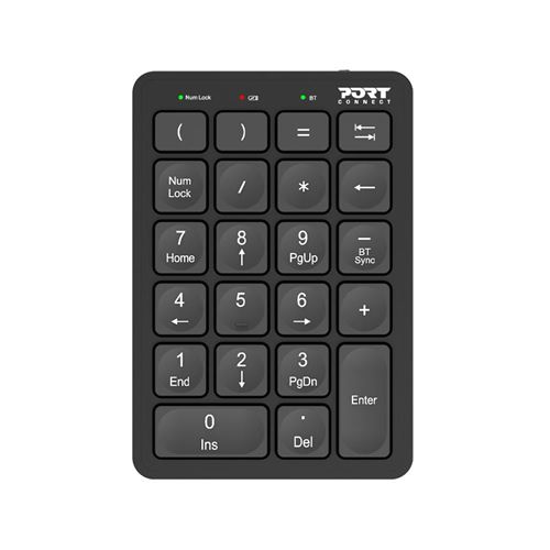 Pavé numérique Port Designs Bluetooth Noir