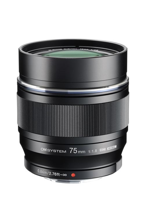 Objectif à Focale fixe Om System .Zuiko Digital ED 75 mm f1.8 22 pour Monture Micro 43 - vue 1