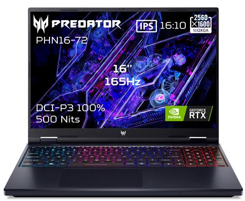 PC Portable Gaming Acer Predator Helios Neo 16 PHN16-72-580H 16 QHD+ 165 Hz Intel® Core™ i5 16 Go RAM 1 To SSD Nvidia GeForce RTX 4060 Noir Abyssal
