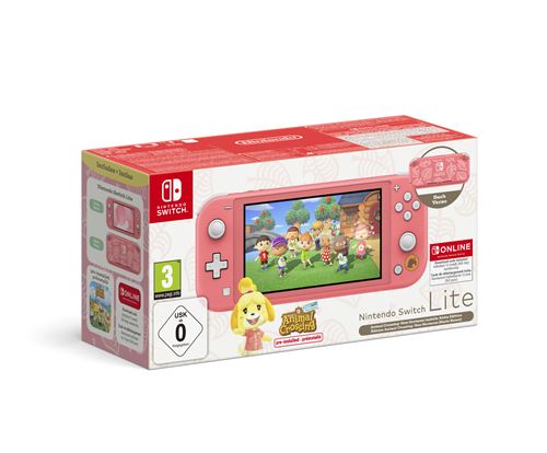 Pack console Nintendo Switch Lite Edition Animal Crossing (Marie Hawai) + 12mois d'abonnement Nintendo Switch Online