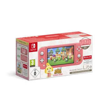Pack console Nintendo Switch Lite Edition Animal Crossing (Marie Hawai) + 12mois d'abonnement Nintendo Switch Online