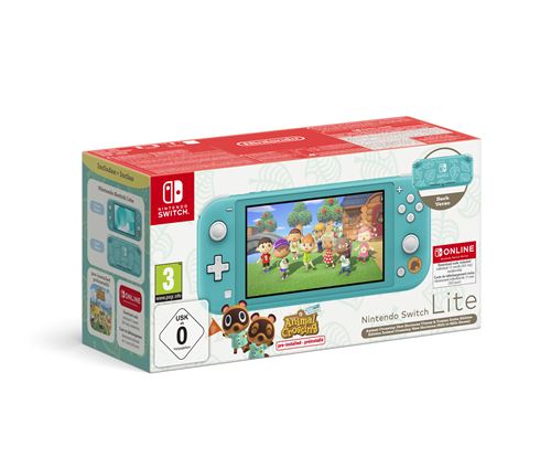 Pack console Nintendo Switch Lite Edition Animal Crossing (Méli Mélo Hawai) + 12mois d'abonnement Nintendo Switch Online