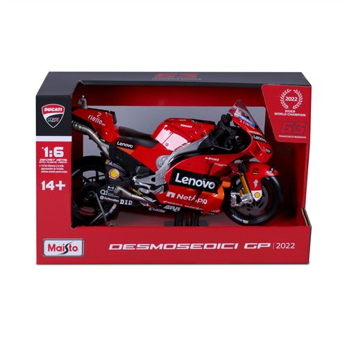 Véhicule Maisto 1/6 Moto GP Racing Ducati Lenovo 2022 #63 Bagnaia - Maisto