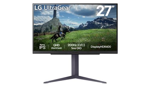 Ecran PC gaming LG 27GS85Q-B 27 180 Hz QHD