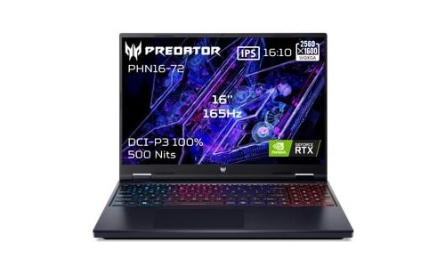 PC Portable Gaming Acer Predator Helios Neo PHN16 72 16 QHD+ 165 Hz Intel® Core™ i7 RAM SSD Nvidia GeForce RTX 4060 Abyssal