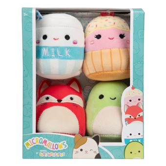 Pack 4 Peluches Micromallows Squishmalows