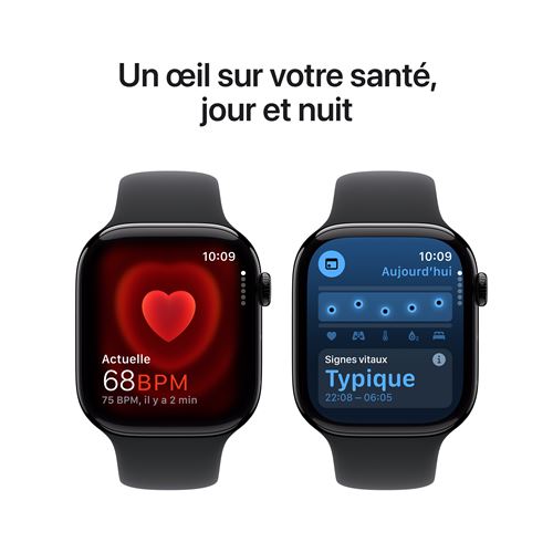 Apple Watch Series 10 GPS 46mm Boîtier en Aluminium Noir de Jais