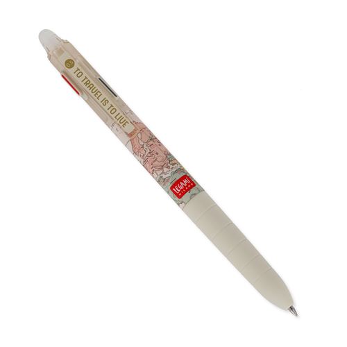Stylo gel Legami 3 couleurs effaçable Make Mistakes Voyage