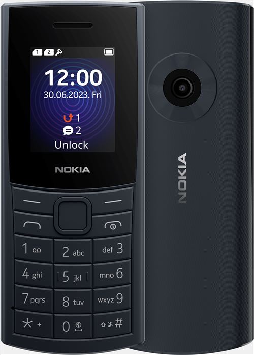 Téléphone portable basique Nokia 110 1,77 4G+ Nano SIM 128 Mo Bleu minuit