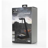 Support Pour Casque Gaming Sous Bureau - Porte-casque Métallique Avec Crochet Et Gestion De Câbles, Noir