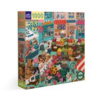Puzzle 1000 pièces Eeboo English Green Market