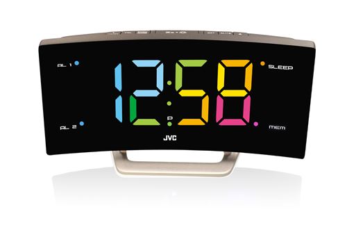 Radio Réveil JVC RA-F324B – Double Alarme, Tuner FM Numérique, Port USB