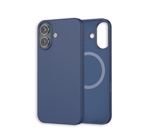 WeFix - Coque Silicone MagSafe iPhone 16 - Bleu