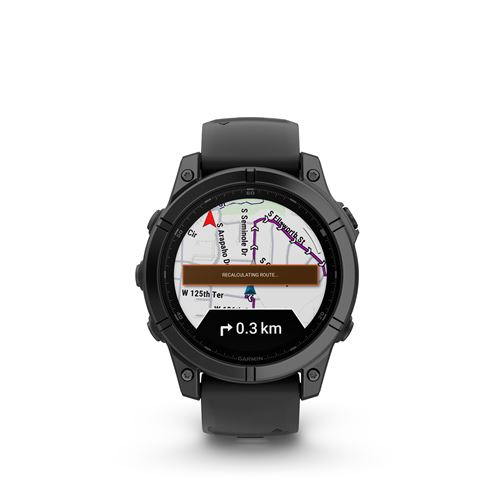 Montre connectée Garmin fenix E 47 mm Gris avec bracelet Noir
