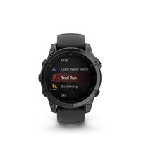 Montre connectée Garmin fenix E 47 mm Gris avec bracelet Noir