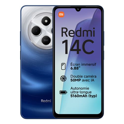Smartphone Xiaomi Redmi 14C 6,88 Double SIM 256 Go Bleu