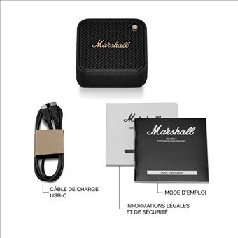 Marshall Willen II Bluetooth-Lautsprecher Schwarz - Kabelloser