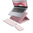 Kit de télétravail Clavier sans fil Azerty Logitech Casa Pop-Up Desk Rose + Support + Pavé tactile