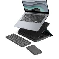 Kit de télétravail Clavier sans fil Azerty Logitech Casa Pop-Up Desk Graphite + Support + Pavé tactile