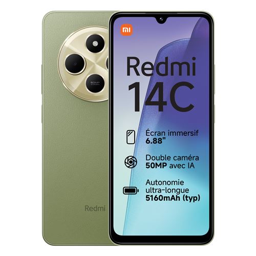 Smartphone Xiaomi Redmi 14C 6,88 Double SIM 256 Go Vert