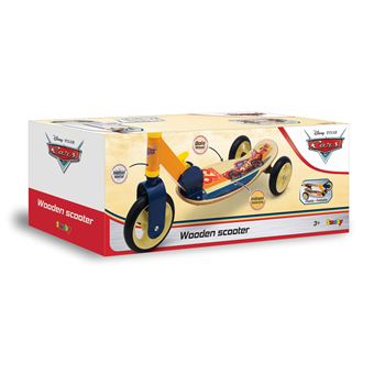 Trottinette enfant Smoby Cars Patinette bois 3 roues pliable - 1