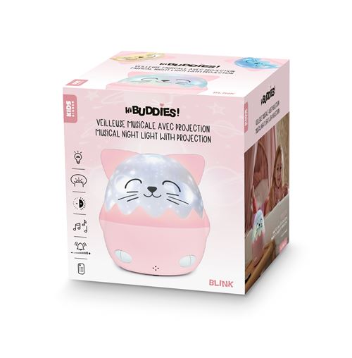 Veilleuse musicale sans fil BIGBEN Chat Projection 360° 13 films 8 mélodies Télécommande Batterie USB C - vue 4