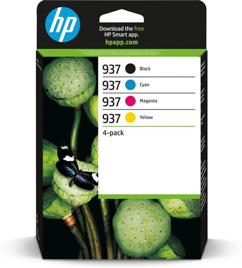 Pack de 4 Cartouches d encre HP N.937 Noir Cyan Jaune et Magenta