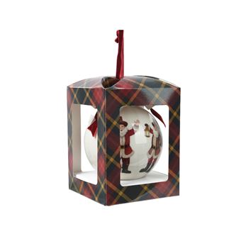 Boule de Noël Kaemingk Boule mousse brillant nœud - 1