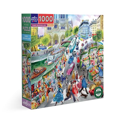 Puzzle 1000 pièces Eeboo Paris Bookseller - Eeboo