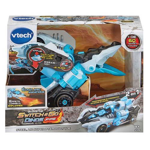 Robot éducatif Vtech Switch & Go Dinos Steel Le super Ptérodactyle - Vtech