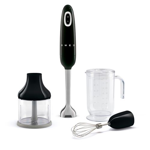 Mixeur plongeant avec accessoires Smeg Années 50 HBF03BLEU 700 W Noir