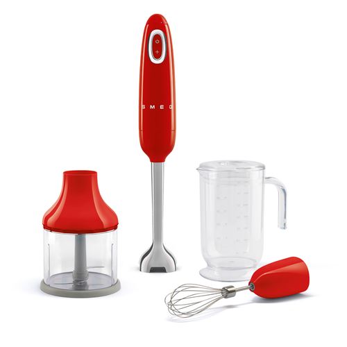 Mixeur plongeant avec accessoires Smeg Années 50 HBF03RDEU 700 W Rouge