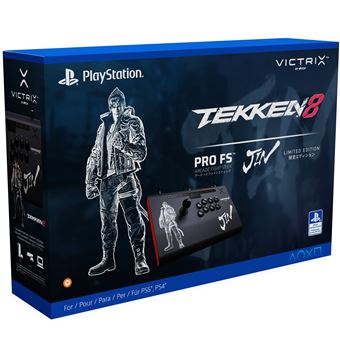 Manette Pdp Victrix Pro FS Tekken 8 Jin pour PS5 PS4 et PC Noir et Rouge